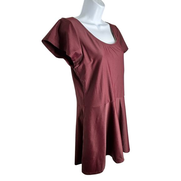 Honey Mark Swimsuit Cover Up Dress Size L Burgundy Stretch Beach Resort Vacation - Picture 2 of 5